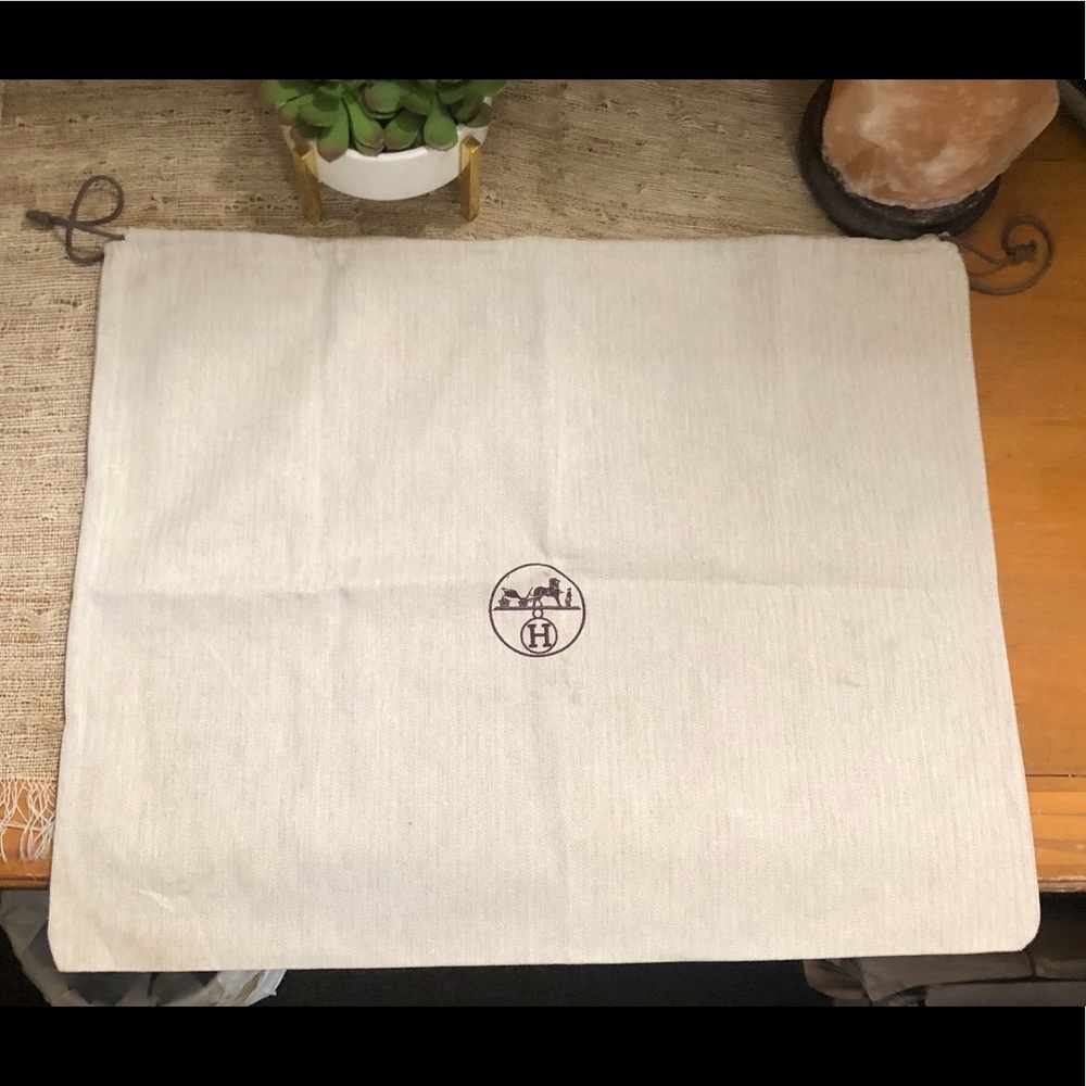 Hermès XL Tweed Drawstring Storage Dust Bag